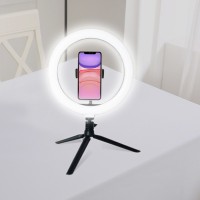 Hot selling selfie light ring for live broadcast desktop selfie brackets Led ring light with tripod stand cell phone holder