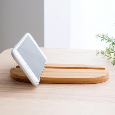 Wholesale phone accessories wood bamboo mobile phone holder tablet stand Support for tablet and smartphone